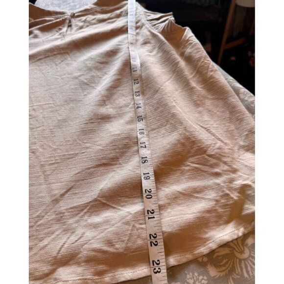 Wit & Wisdom Womens Beige Flutter Sleeve Blouse  Size Small - Picture 6 of 6